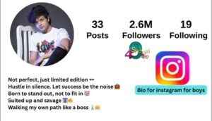 475+Best Bio for Instagram for Boys –Stylish & Cool Ideas 2025