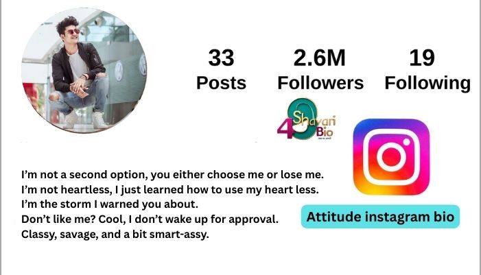 attitude instagram bio